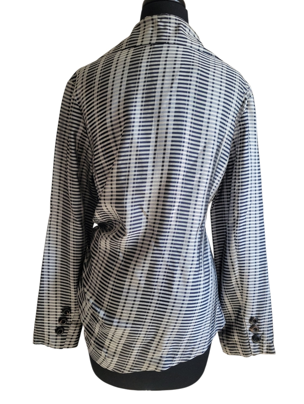 Palmer//Harding Striped Wrap Blazer Belted Tie Waist Jacket Runway Size 4/6 - Picture 7 of 10